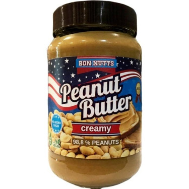Арахісова паста "Bon Nutts" м'яка без цукру, 340г, Франція