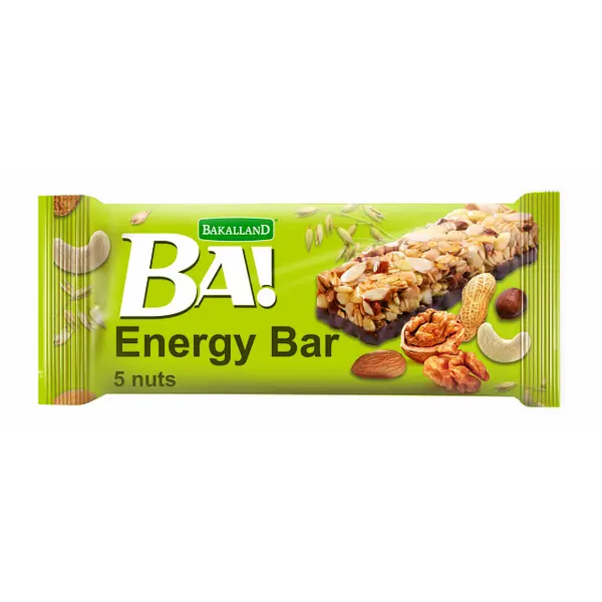 Батончик "Bakalland" 5 горіхів, 40г, Польща