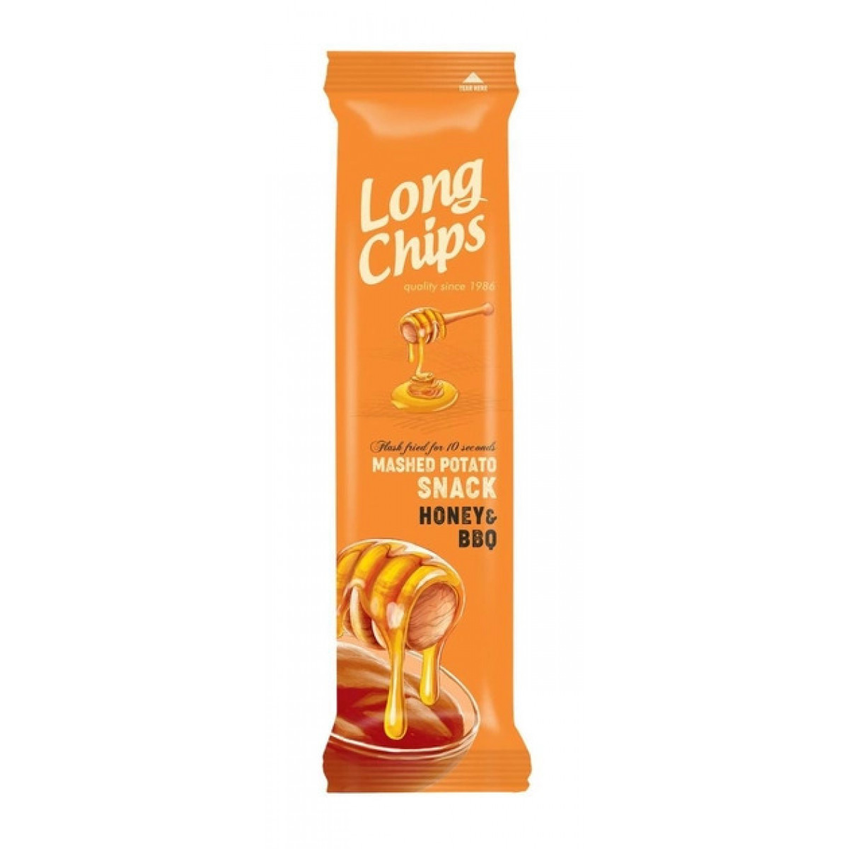 Чіпси "Long Chips" мед-барбекю, 75 г, Латвія
