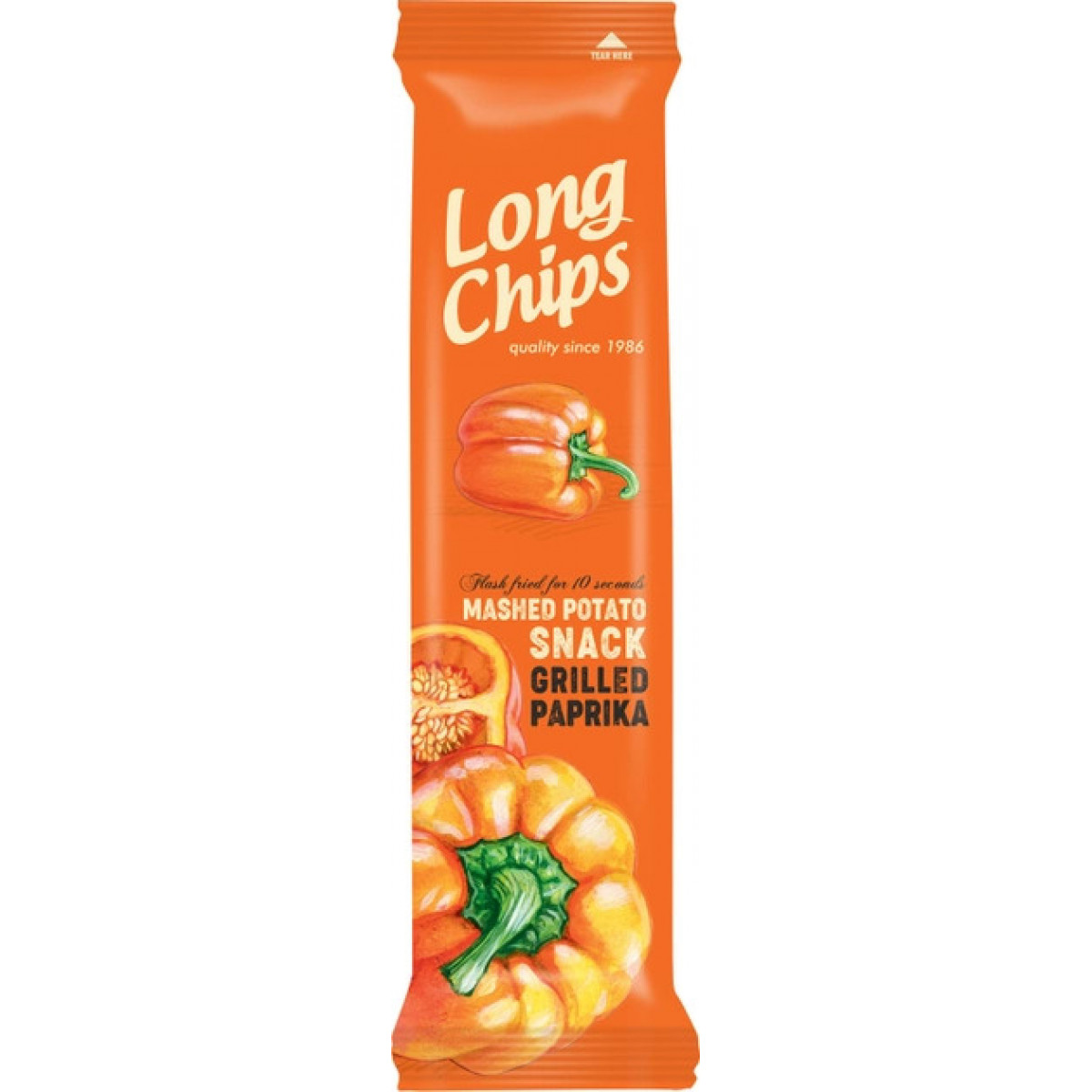 Чіпси "Long Chips" Паприка, 75 г, Латвія