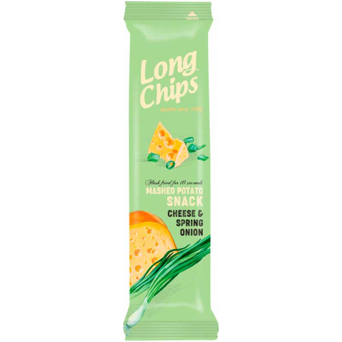 Чіпси "Long Chips" сир та лук, 75г, Латвія