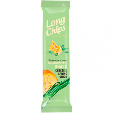 Чіпси "Long Chips" сир та лук, 75г, Латвія