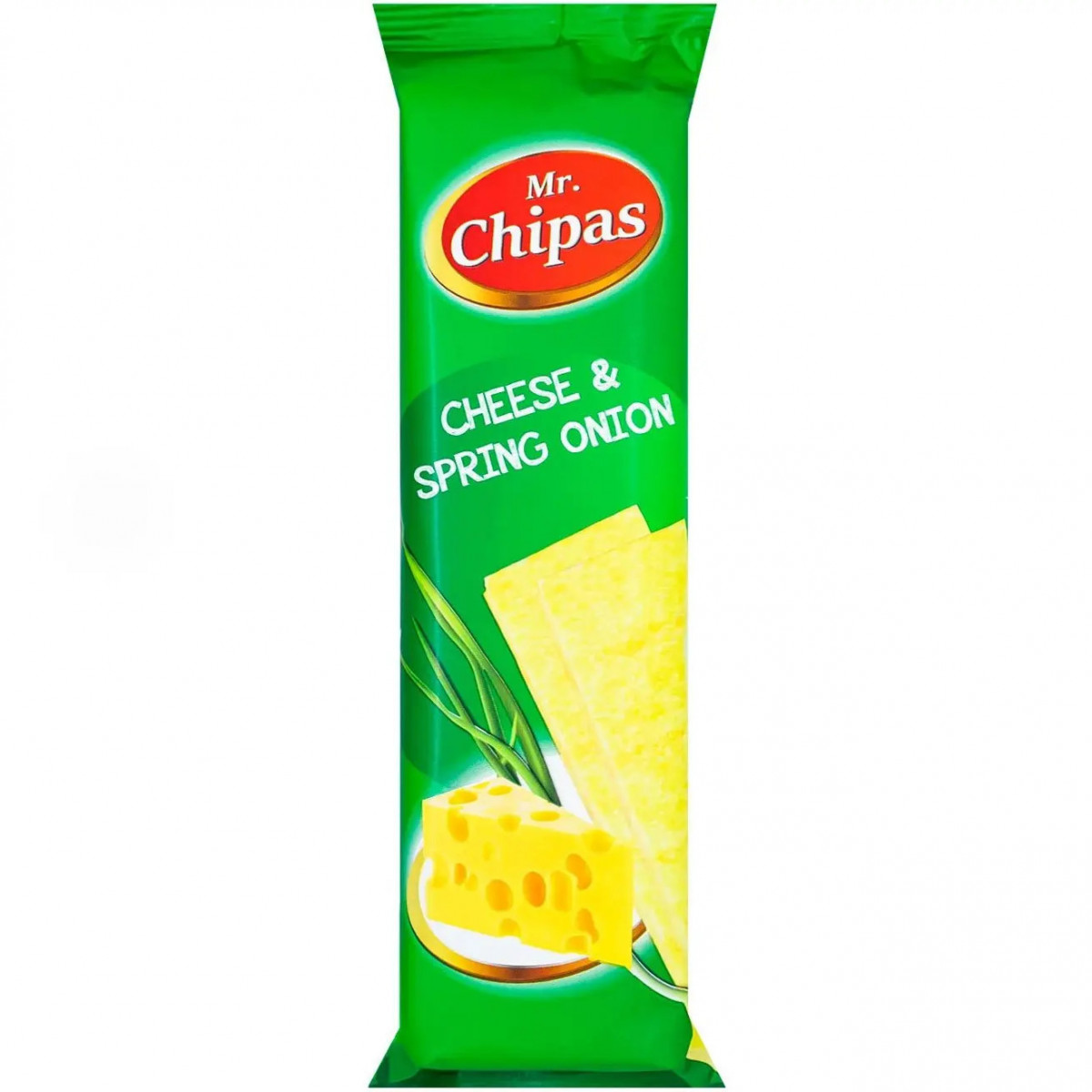Чіпси "Mr. Chipas" сир і зелена цибуля, 75г, Латвія