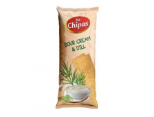 Чіпси "Mr. Chipas" Sour Cream and Dill, сметана і кріп, 75г, Латвія
