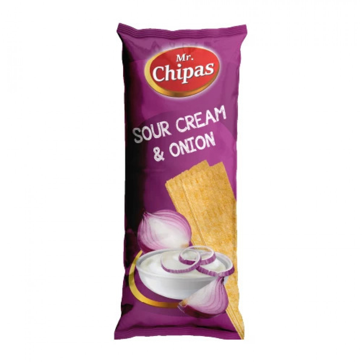 Чіпси "Mr. Chipas Sour" сметана і цибуля, 75г, Латвія