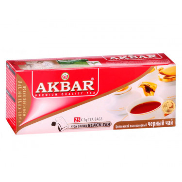 Чай "Akbar"Пакетований 25x2 г, Шрі-Ланка