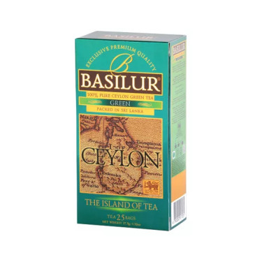 Чай "Basilur"зелений, Острів Цейлон"Зелений"25шт*1,5г, Шрі-Ланка
