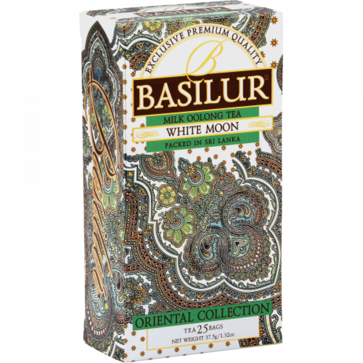 Чай "Basilur"зелений, Східна колекція"Бiлий мiсяць"25шт*1,5г, Шрі-Ланка