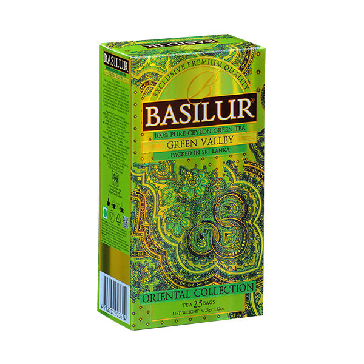 Чай "Basilur"зелений, Східна колекція"Зелена долина"25шт*1,5г, Шрі-Ланка