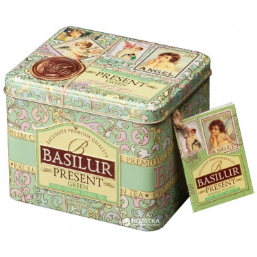 Чай "Basilur"зелений "Зелений"100г,з/б, Шрі-Ланка