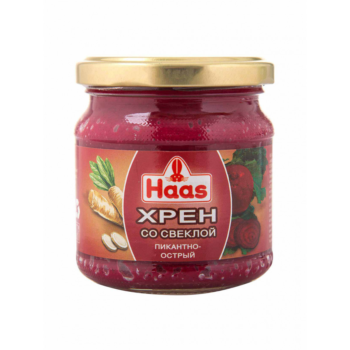 Хрін "Haas" з червоним буряком,200г, Німеччина