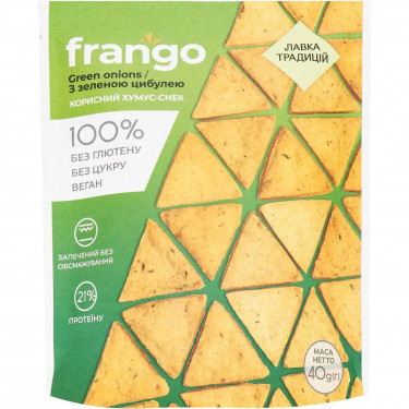 Хумус-снек "Frango" з зеленою цибулею, 40г, Україна
