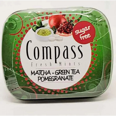 Льодяники "Compass" Matcha-green tea, 14 г, Німеччина