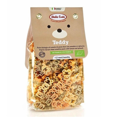 Макарони "Dalla Costa" Bio Baby Teddi tricolor, 200г, Італія