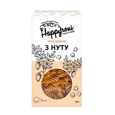 Макарони "Happyroni"спіральки з нуту, 200г, Україна