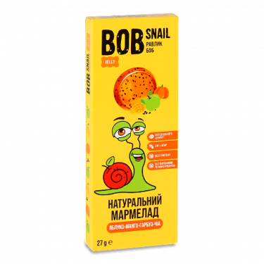 Мармелад "Bob Snail" Яблуко-Манго-Гарбуз-Чіа, 27г, Україна