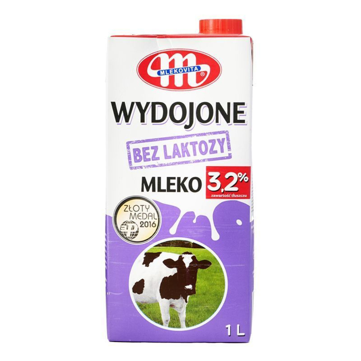 Молоко "Mlekovita" без лактози 3.2%, 1л, Польща