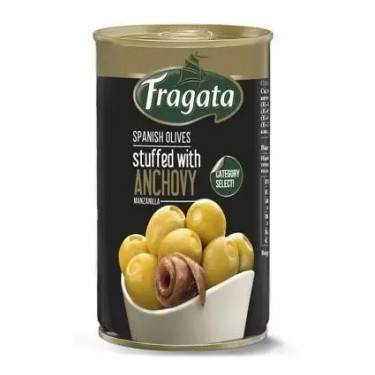 Оливки "Fragata" зелені з анчоусами, 350г, Іспанія