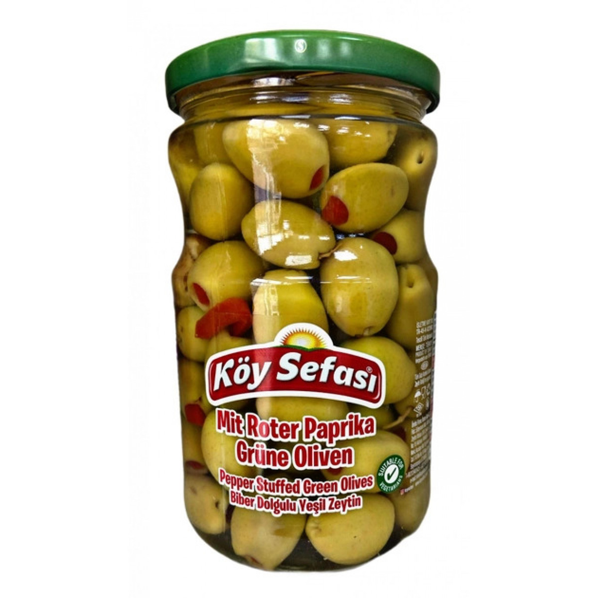 Оливки "Koy Sefasi" зелені з перцем, 700г, Туреччина
