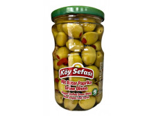 Оливки "Koy Sefasi" зелені з перцем, 700г, Туреччина