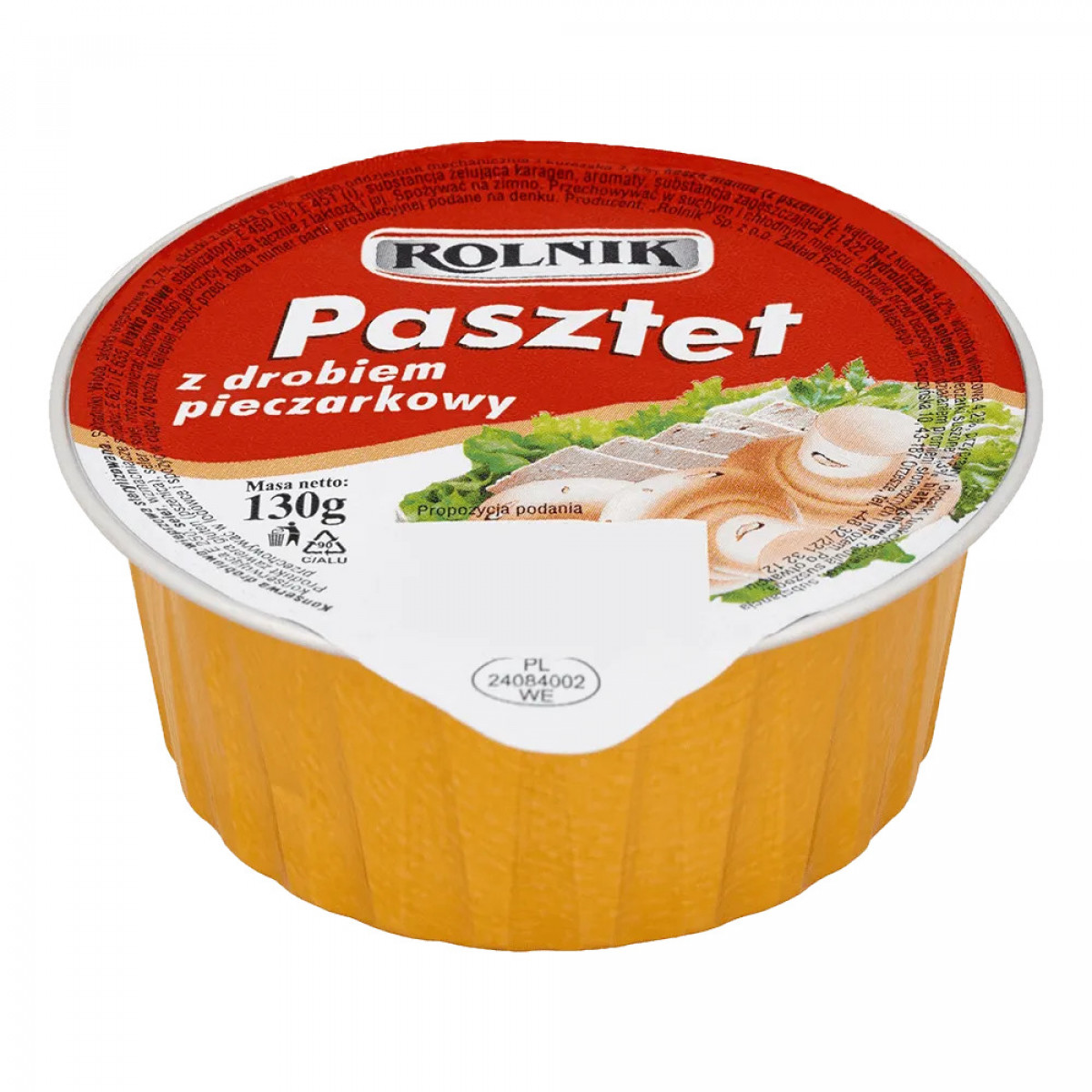 Паштет "Rolnik" з птицею та грибами, 130г, Польща