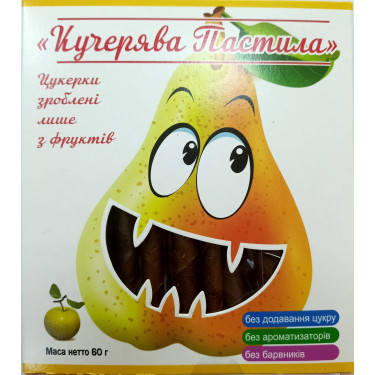 Пастила "Кучерява" яблуко та груша, 60г, Україна