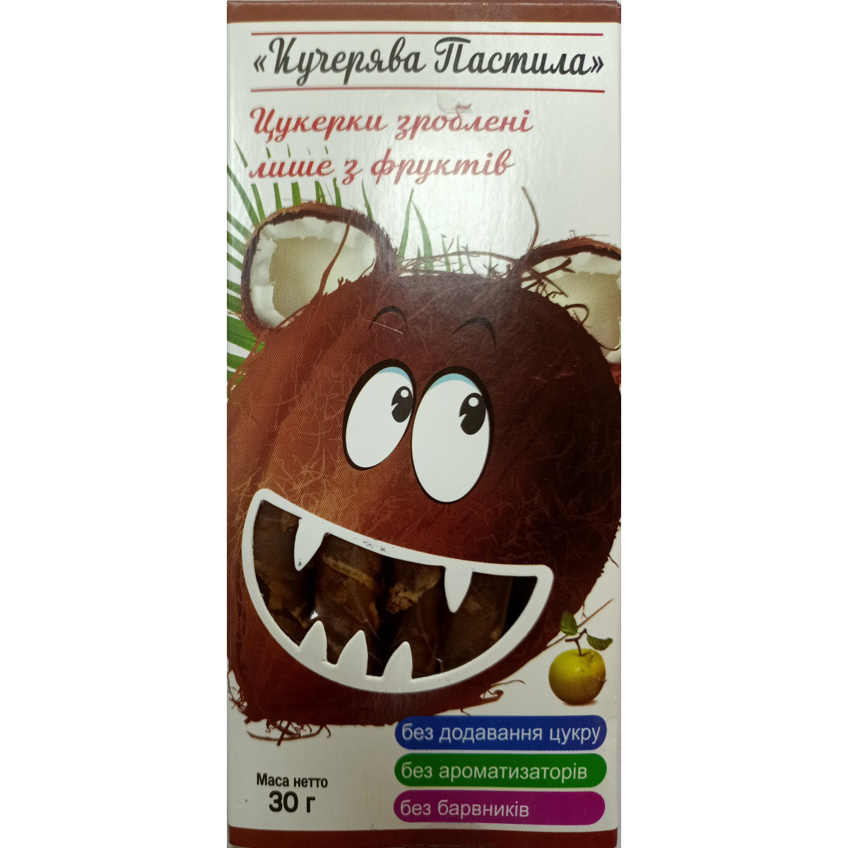 Пастила "Кучерява" яблуко та кокос, 30г, Україна