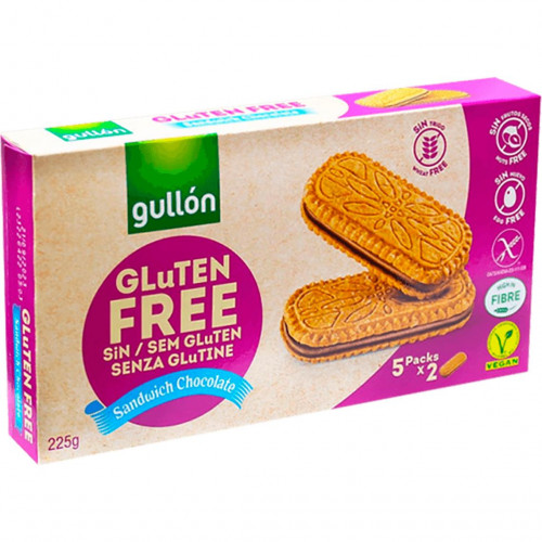 Печиво GULLON, без глютену, Sandwich choco, 225г