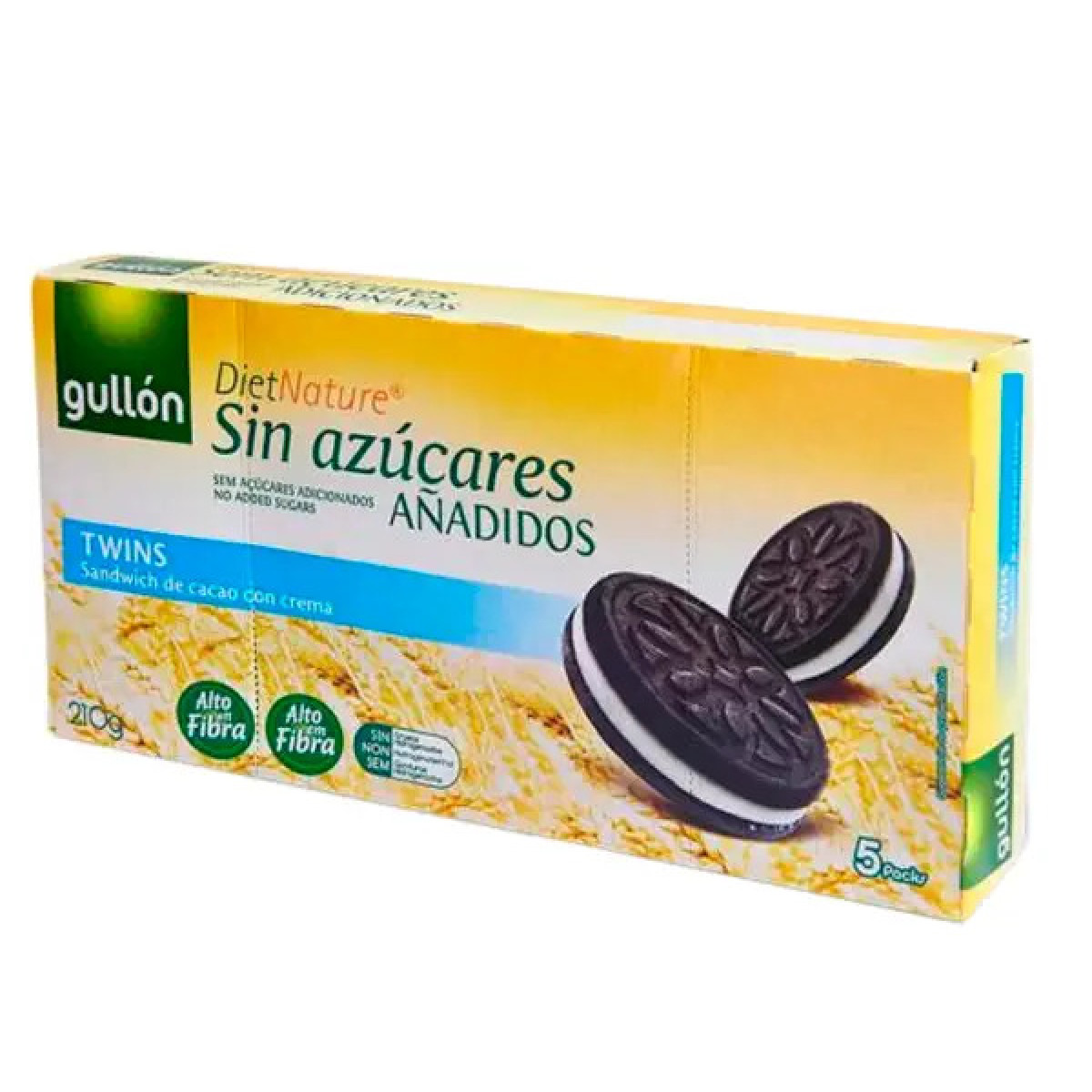 Печиво "GULLON" без цукру Diet Nature сендвіч з какао, 210г, Іспанія