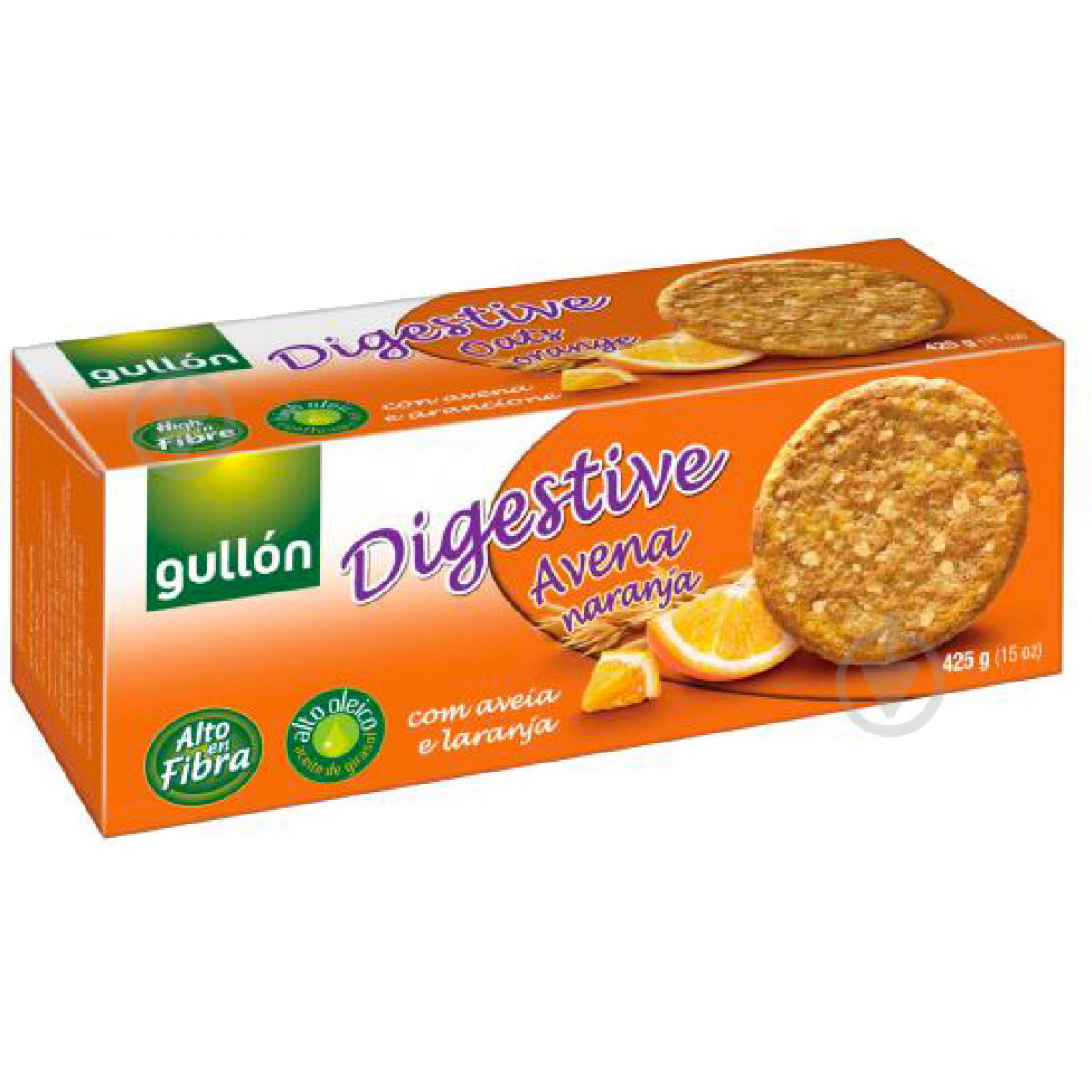 Печиво "GULLON" Digestive вівсяне апельсин , 425г, Іспанія