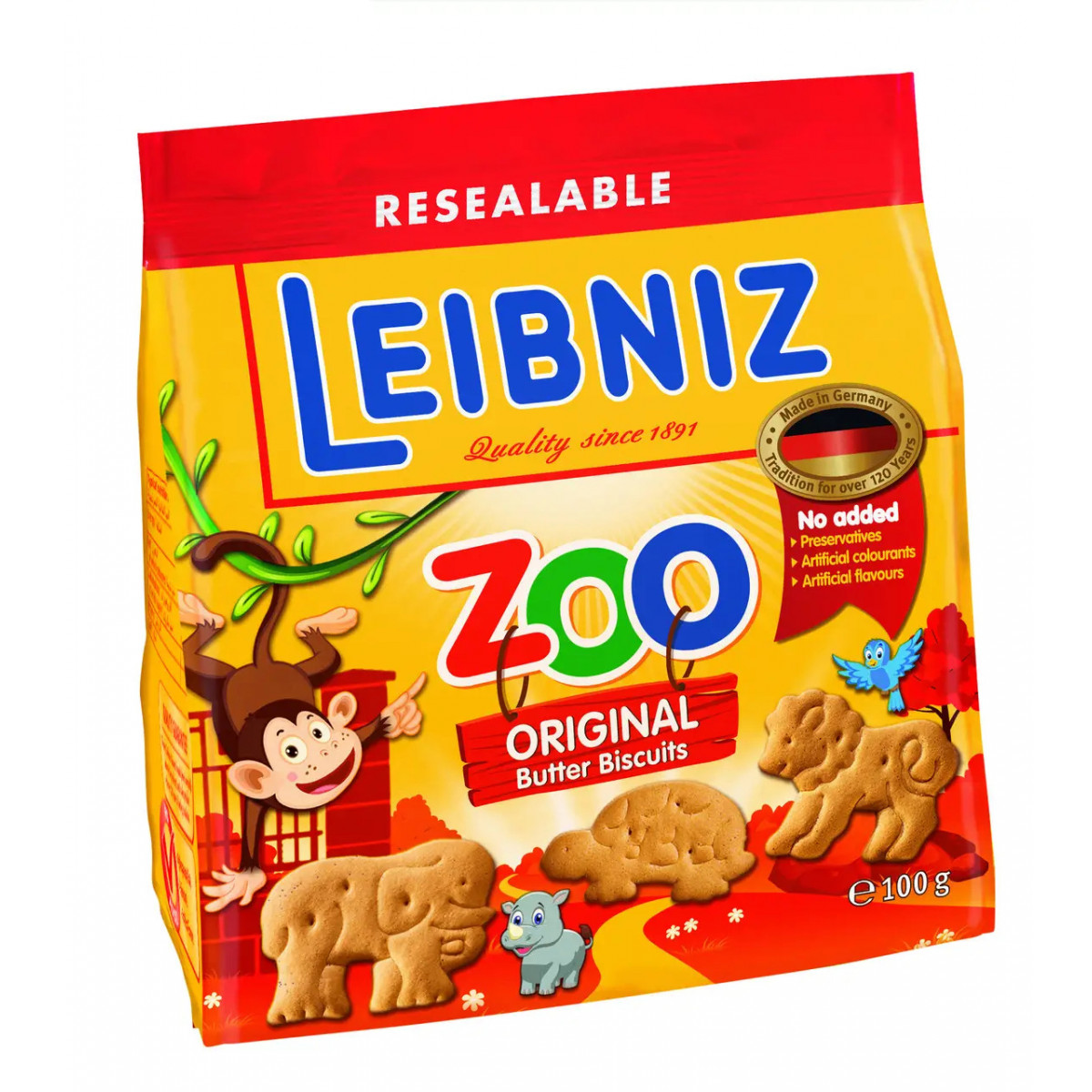 Печиво "Leibniz" ZOO масляне, 100г, Німеччина