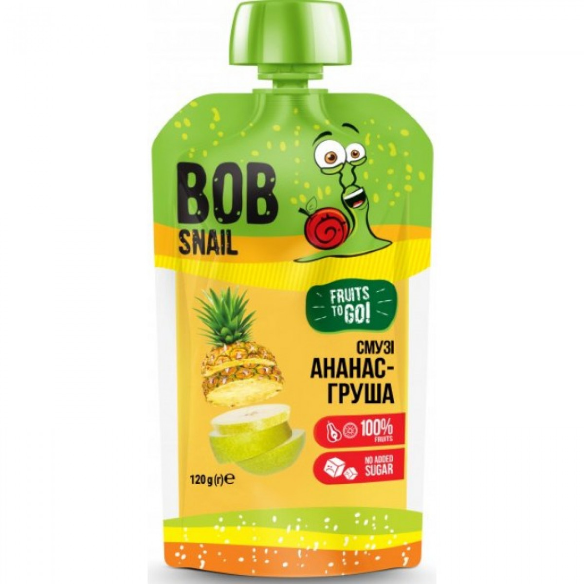 Пюре фруктове "Bob Snail" Ананас-Груша-Яблоко, 120г, Україна