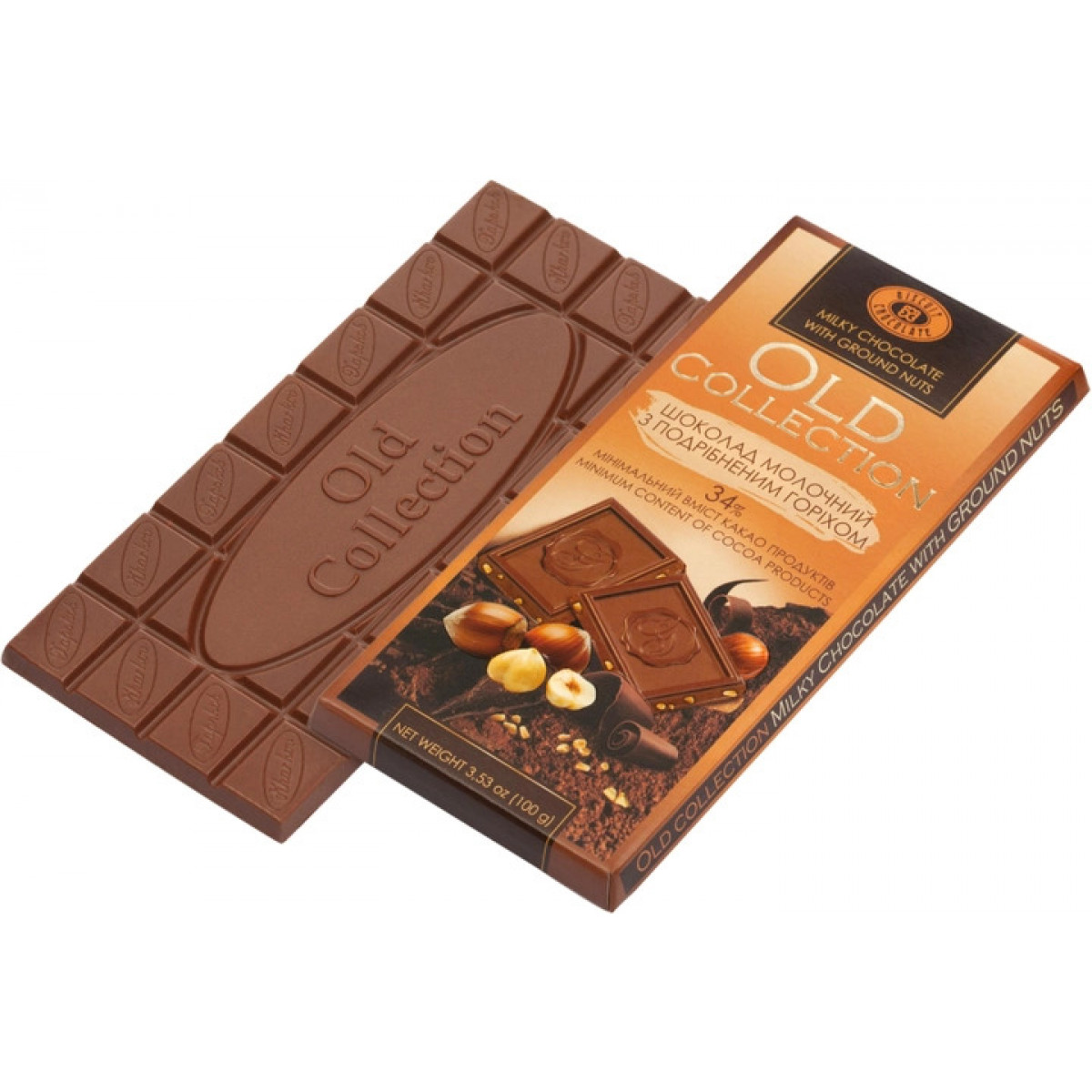 Шоколад "Biscuit Chocolate" молочний з подрібленим горіхом, 100г, Україна