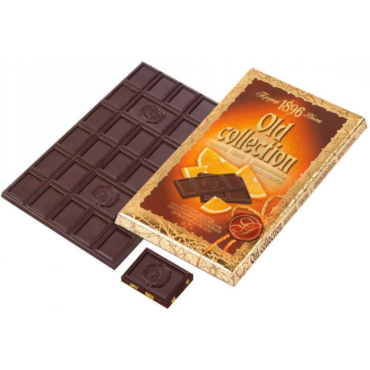 Шоколад "Biscuit Chocolate" OLD Collection гіркий з апельсином, 200г, Україна