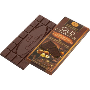 Шоколад "Biscuit Chocolate" OLD Collection гіркий з горіхом, 100г, Україна