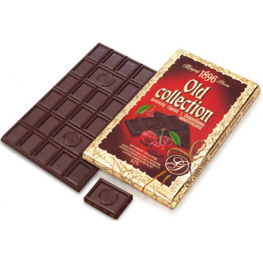 Шоколад "Biscuit Chocolate" OLD Collection гіркий з вишнею, 200г, Україна