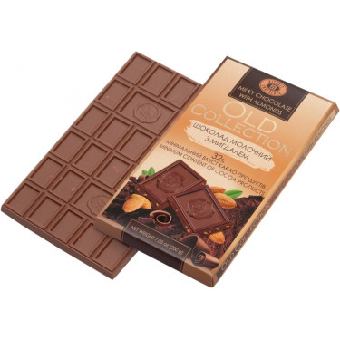 Шоколад "Biscuit Chocolate" OLD Collection мол. з мигдалем, 200г, Україна