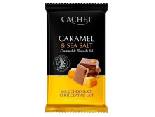 Шоколад "Cachet" молочний з карамеллю та сіллю, 300 г