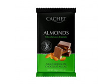 Шоколад "Cachet" молочний з мигдалем, 300 г, Бельгія