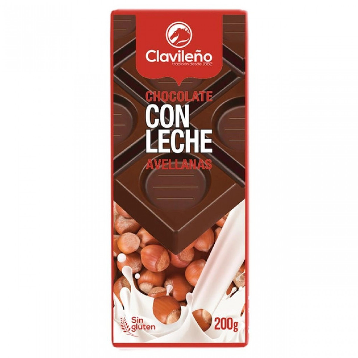 Шоколад "Clavileno" молочний з фундуком, 200г, Іспанія