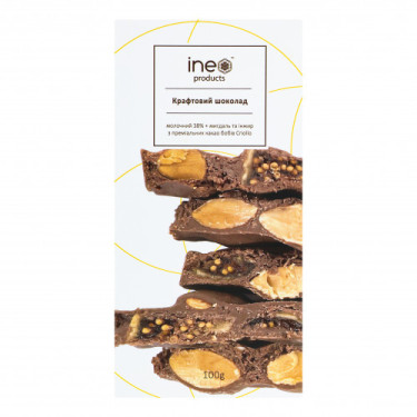 Шоколад "Ineo" Мигдаль та інжир, 100г, Україна