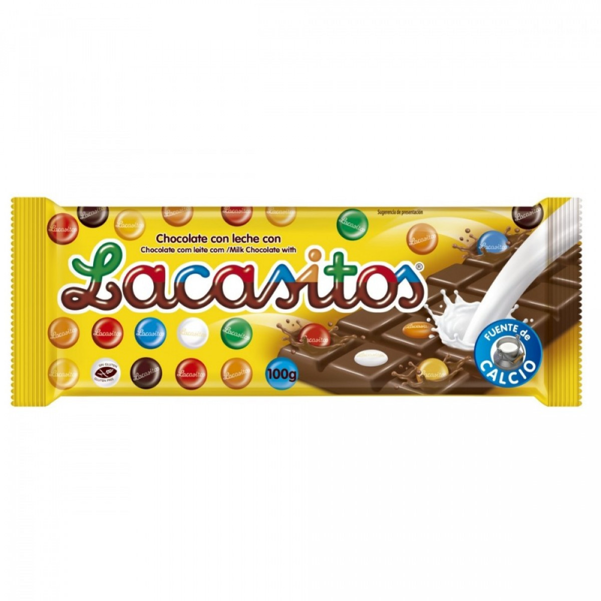 Шоколад"Lacasitos" Молочний з Драже 100гр, Іспанія