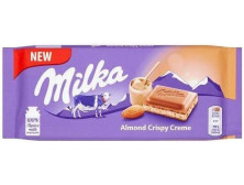 Шоколад "Milka" Almond Crispy Creme, 90г
