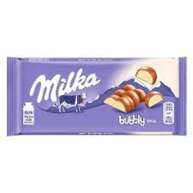 Шоколад "Milka" Bubbly White, 95г, Швейцарія