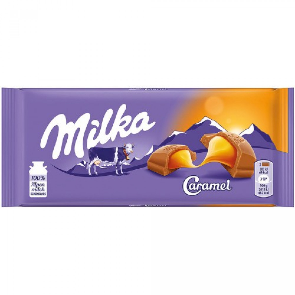 Шоколад "Milka" Caramel, 100g, Швейцарія