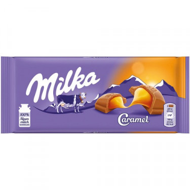 Шоколад "Milka" Caramel, 100g, Швейцарія