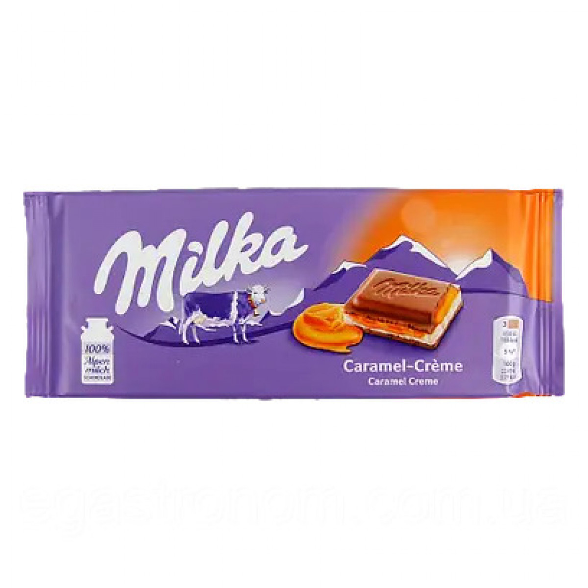 Шоколад "Milka" Crema Caramel, 100g, Швейцарія