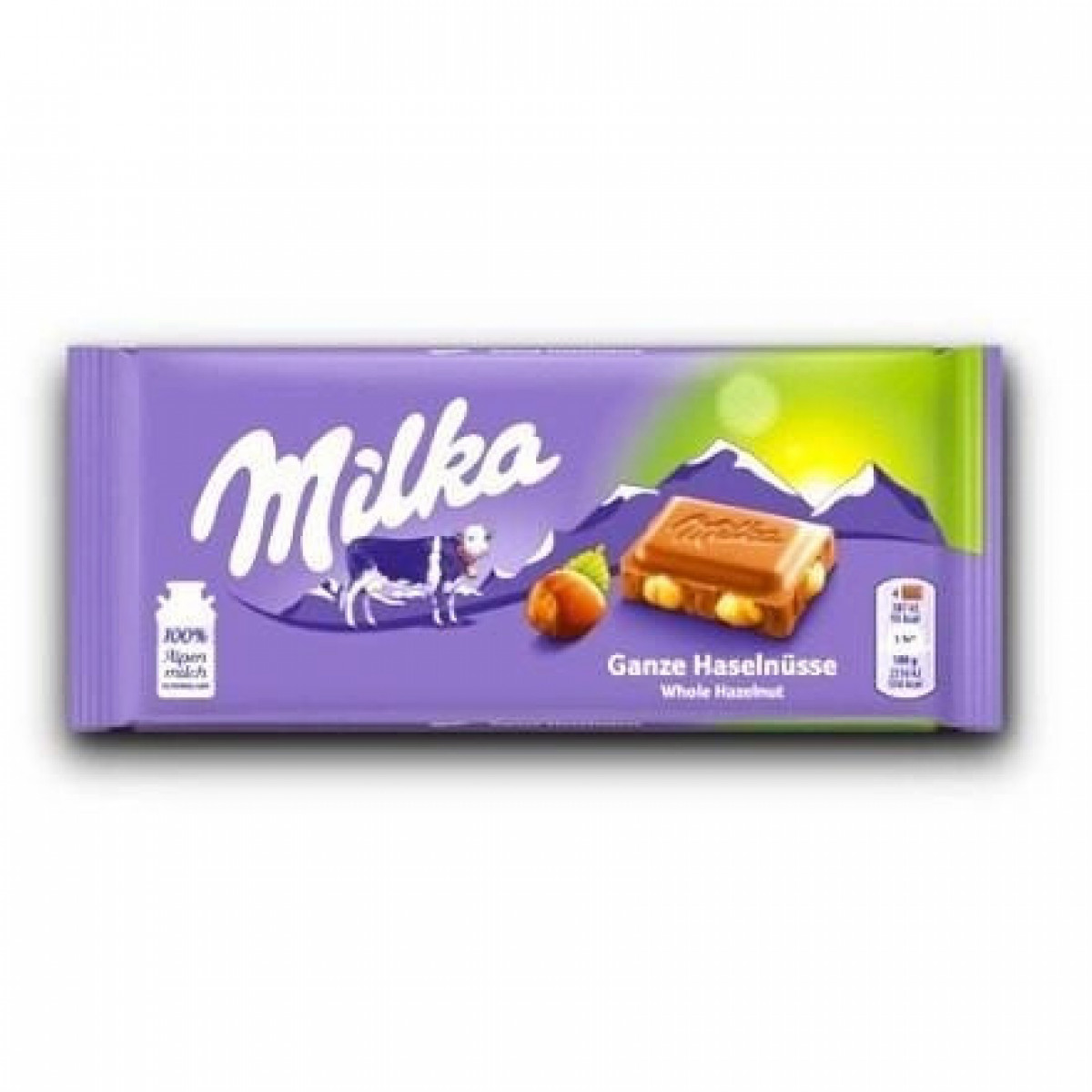 Шоколад "Milka" Ganze Haselnusse, 100г, Швейцарія