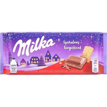Шоколад "Milka" Gingerdread Taste, 100г, Швейцарія