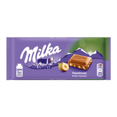 Шоколад "Milka" Hazelnuts, 100g, Швейцарія
